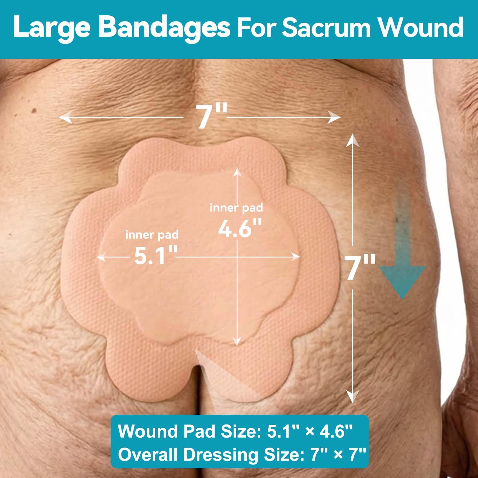 Dimora applied on model lying to show sacral contour and secure placement during rest