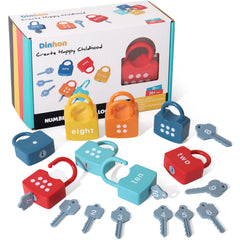 Dinhon caja frontal mostrando set completo y beneficios educativos