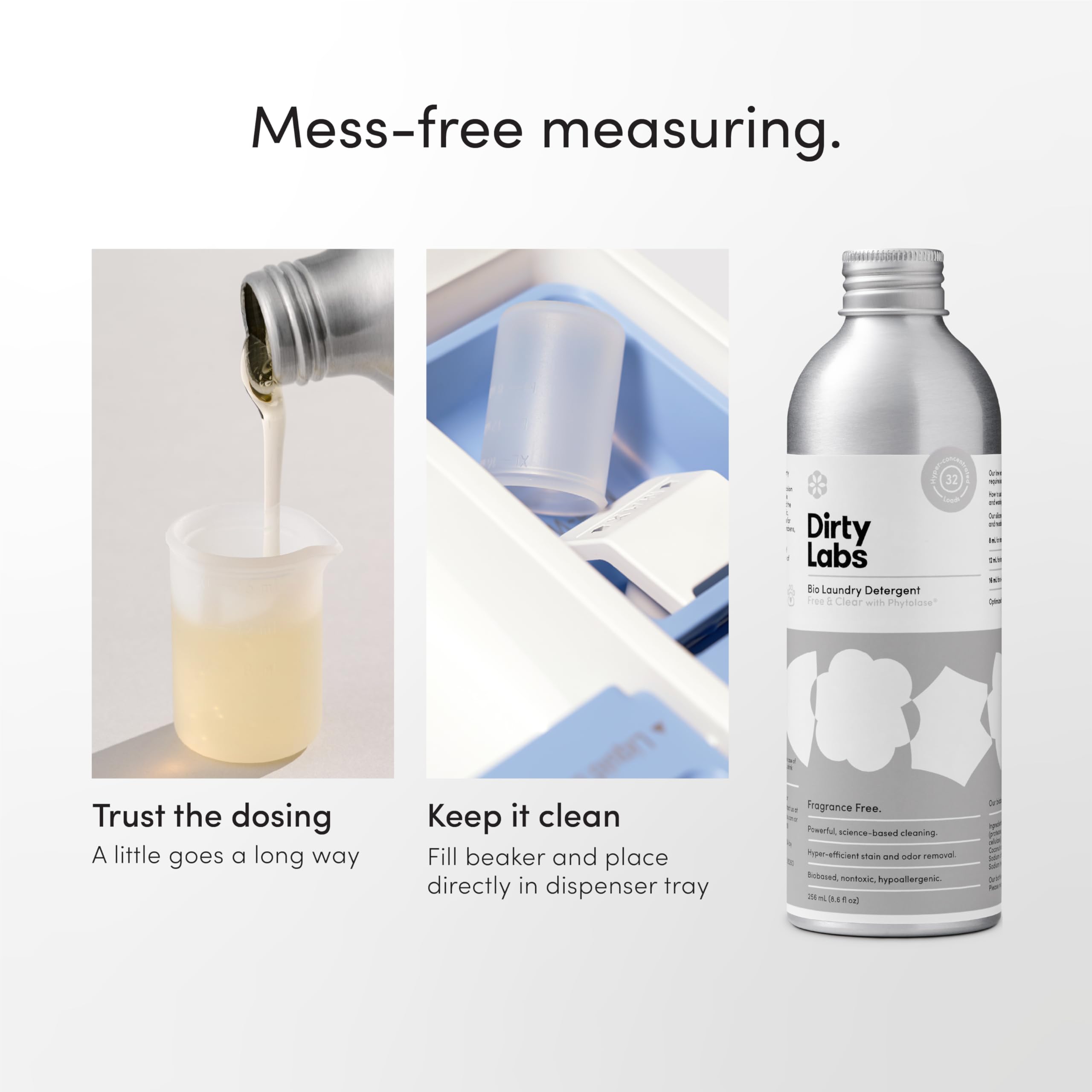 Dirty Labs envase sobre fondo natural destacando su perfil ecológico