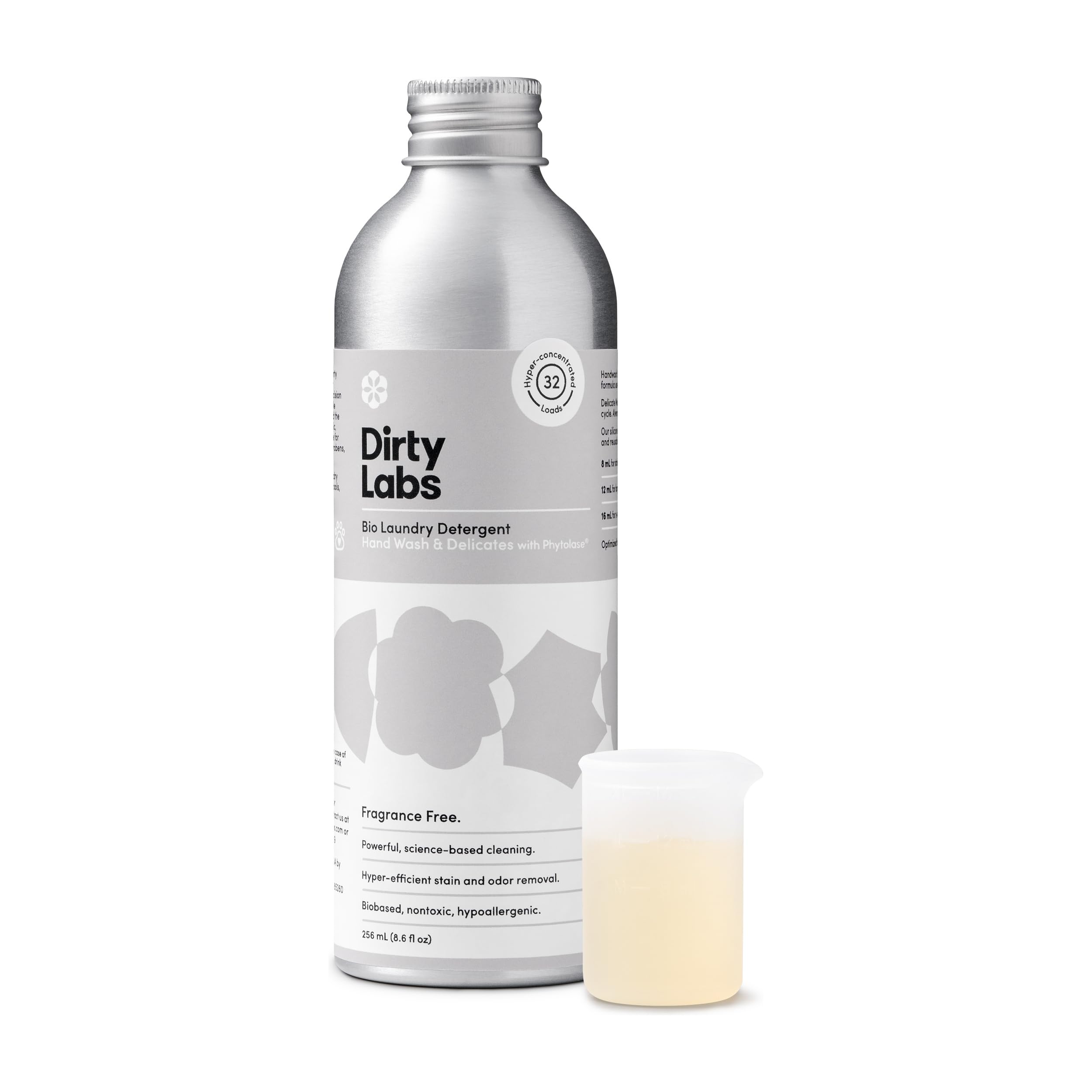 Dirty Labs envase frontal mostrando diseño y concentración, ideal para prendas delicadas