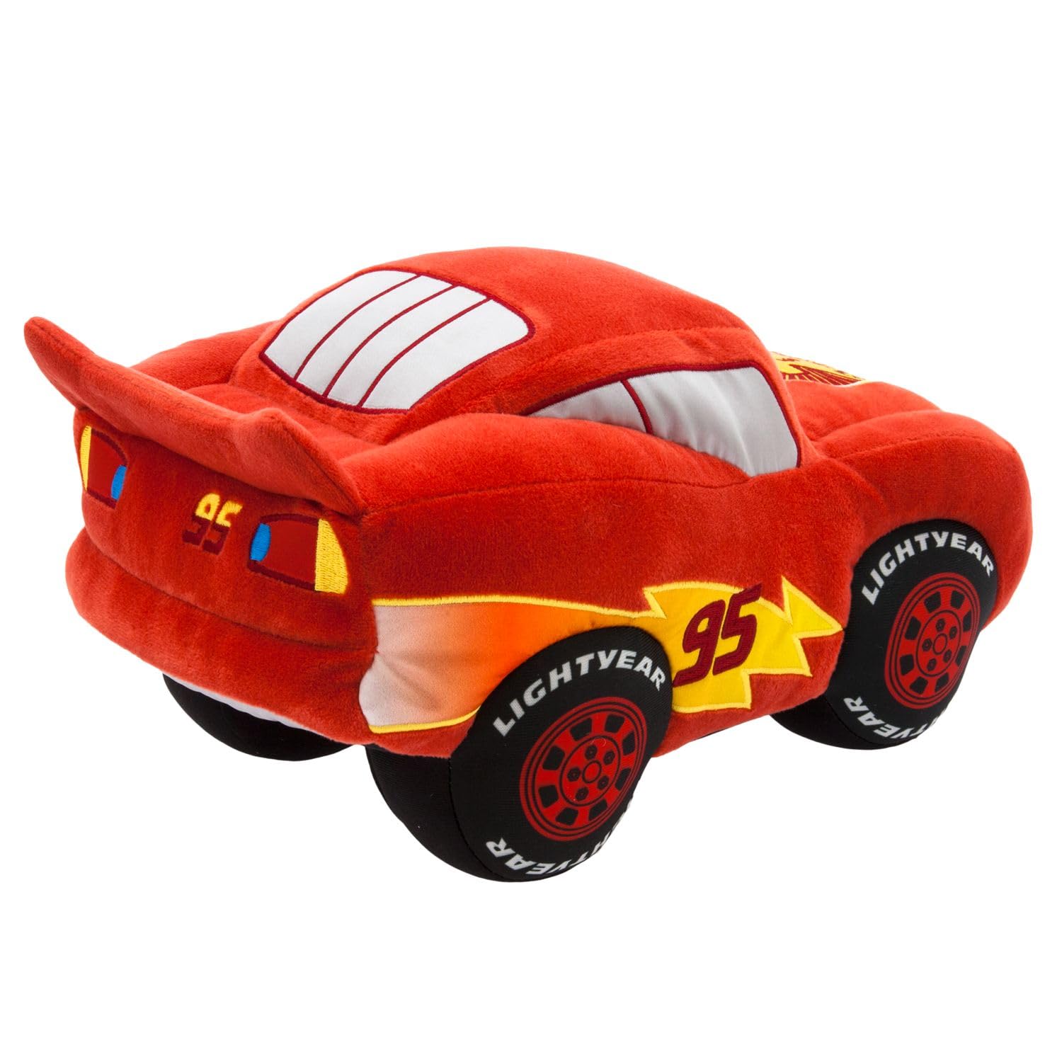 Disney Store Lightning McQueen primer plano de bordados y neumático felpudo duradero