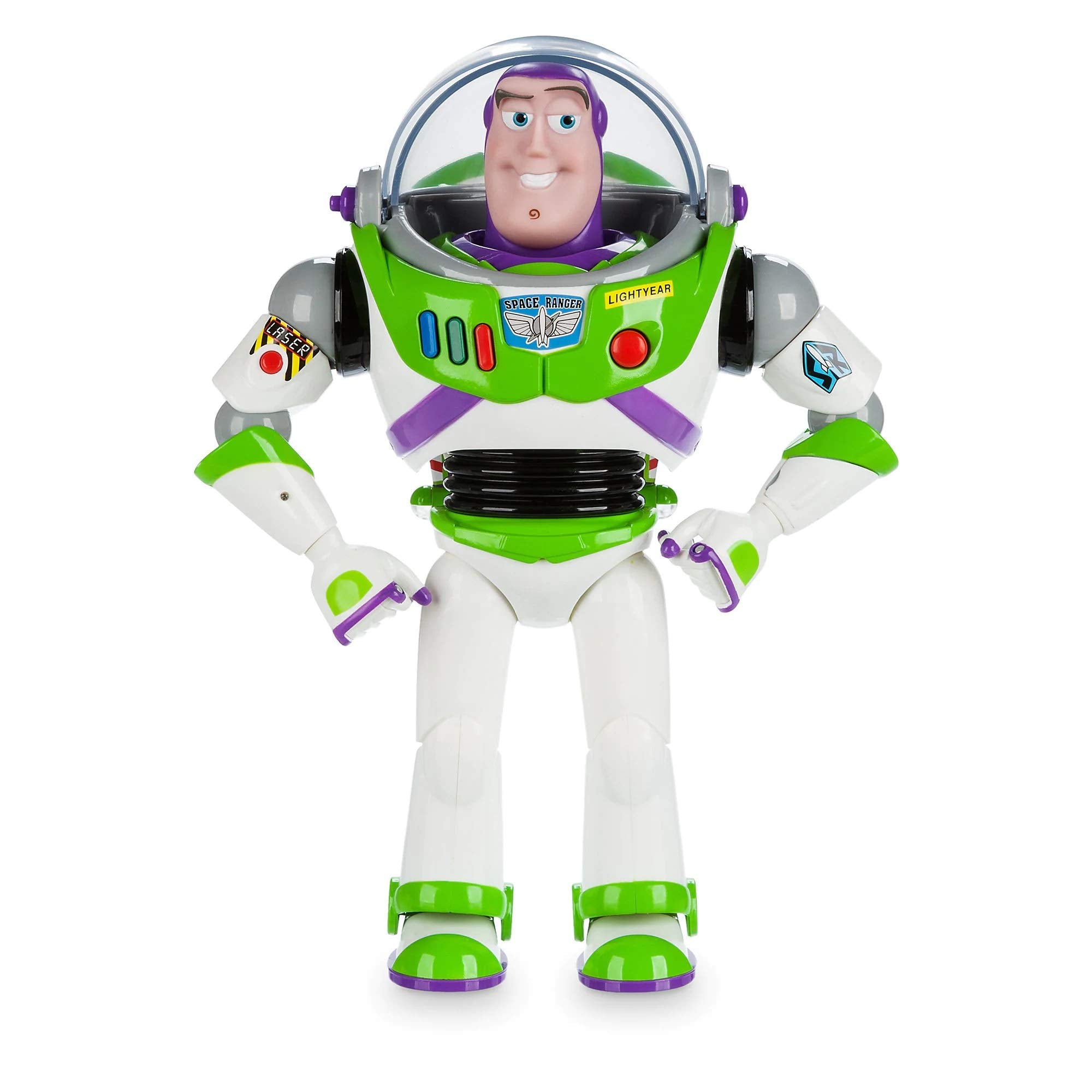 Disney Store Buzz Lightyear con alas desplegadas y efecto luminoso para juego dinámico