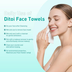 Ditoi vista cercana de la doble textura para limpieza y exfoliación suave