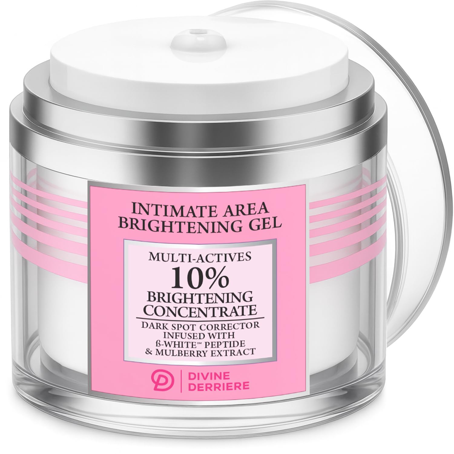 Divine Derriere front packaging showing compact tube and branding, convenient travel size