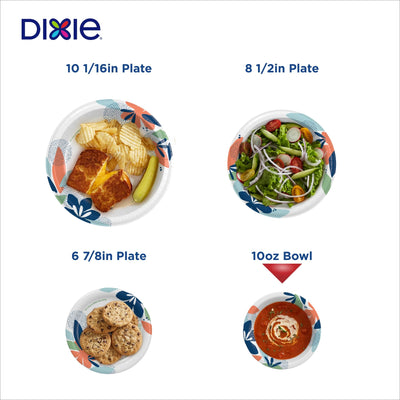Dixie bowl next to 10oz cup showing accurate size comparison