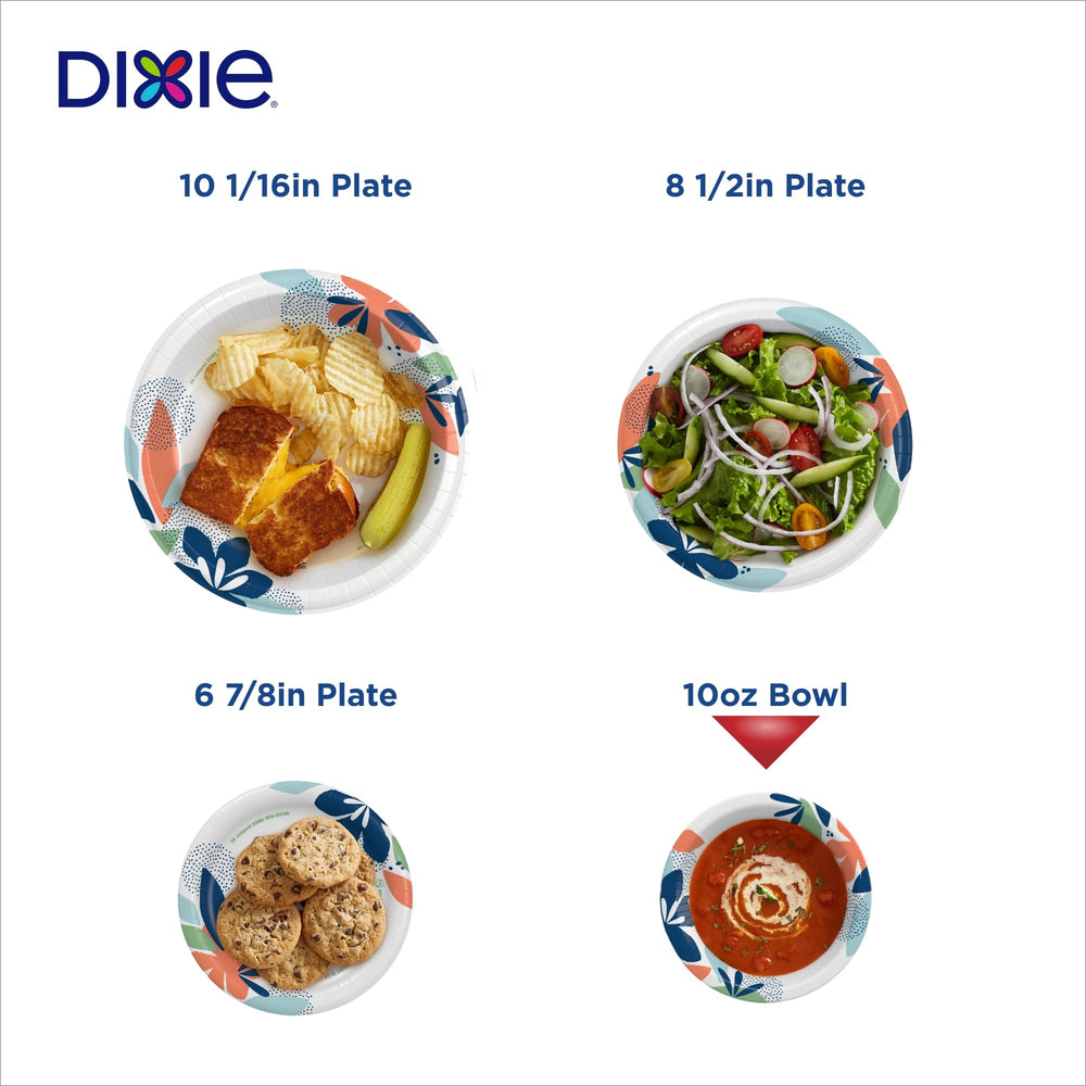 Dixie bowl next to 10oz cup showing accurate size comparison