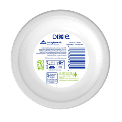 Picnic table with Dixie bowls in use showing easy cleanup