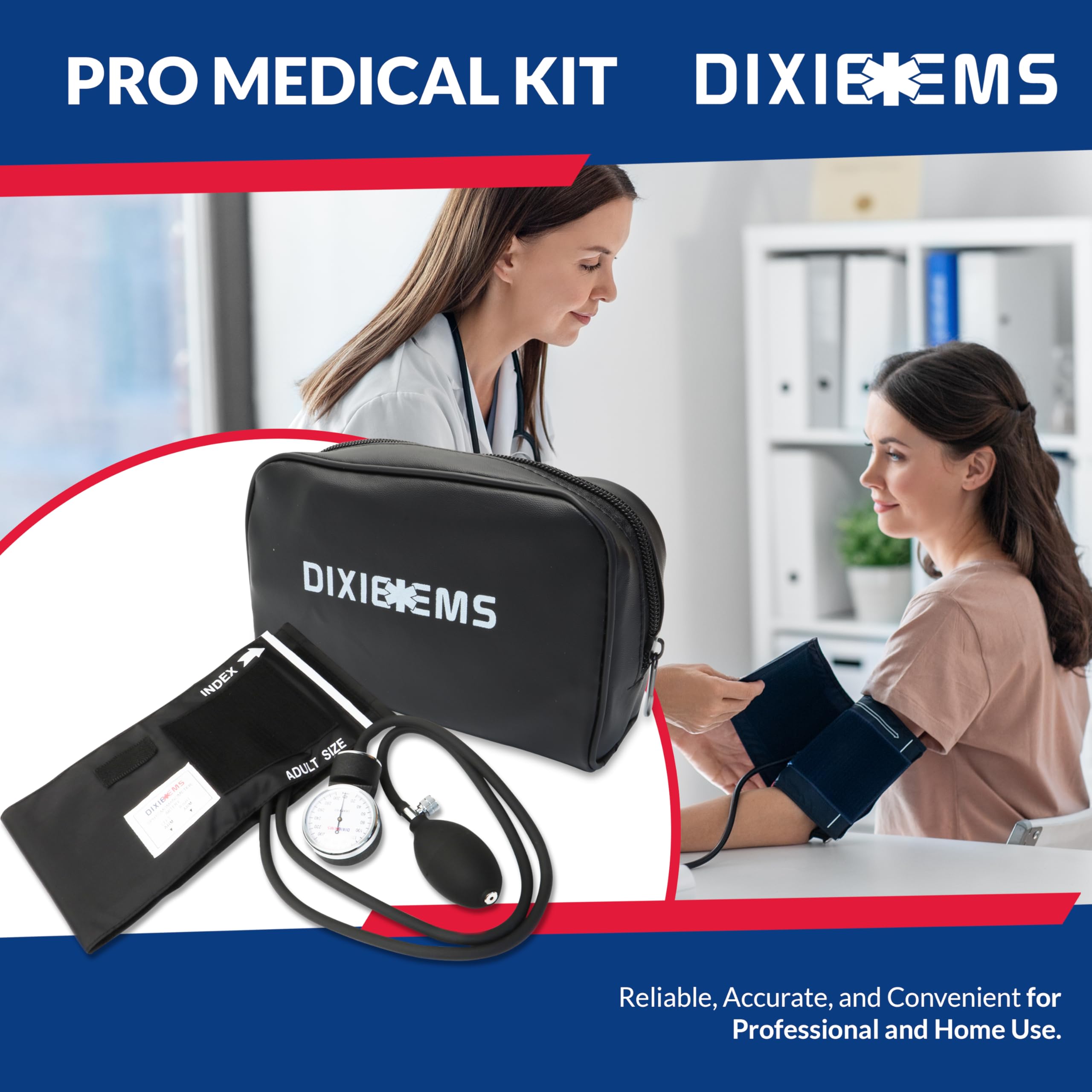 Dixie EMS detalle del manguito adulto con cierre de velcro para ajuste seguro y cómodo