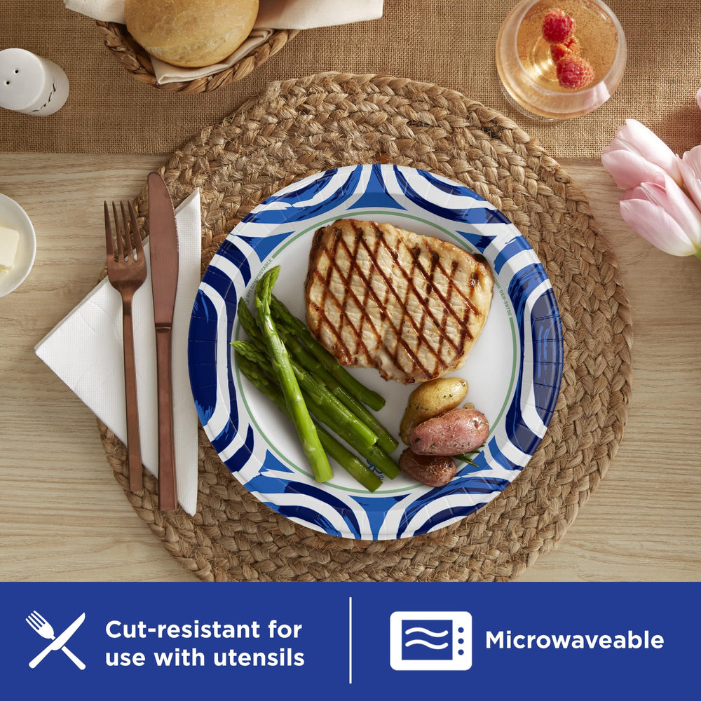 Dixie Ultra plate in microwave illustrating safe reheating convenience