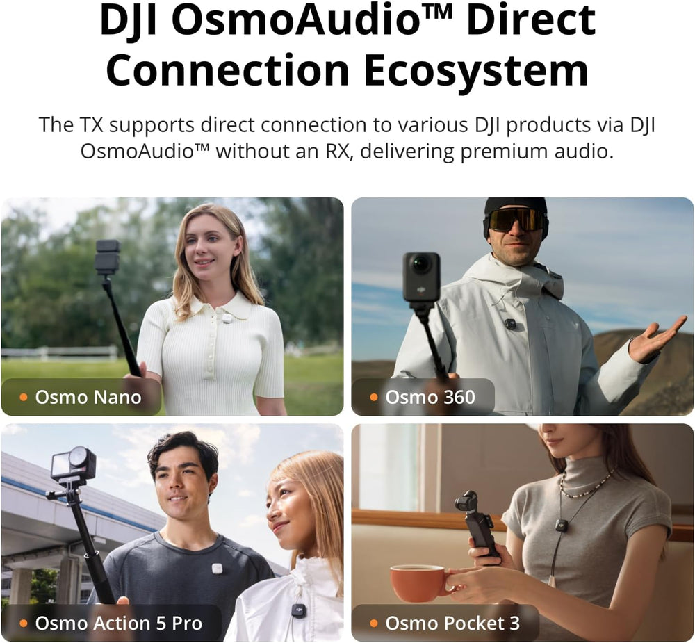 DJI Mic Mini usado en entrevista en exteriores para capturar voces claras