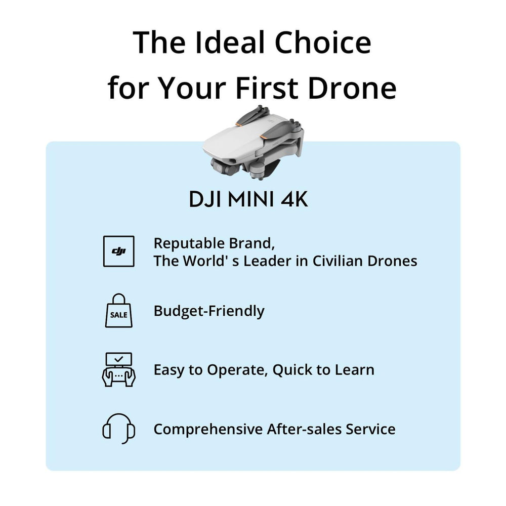 DJI Mini 4K next to smartphone showing compact size and easy carry
