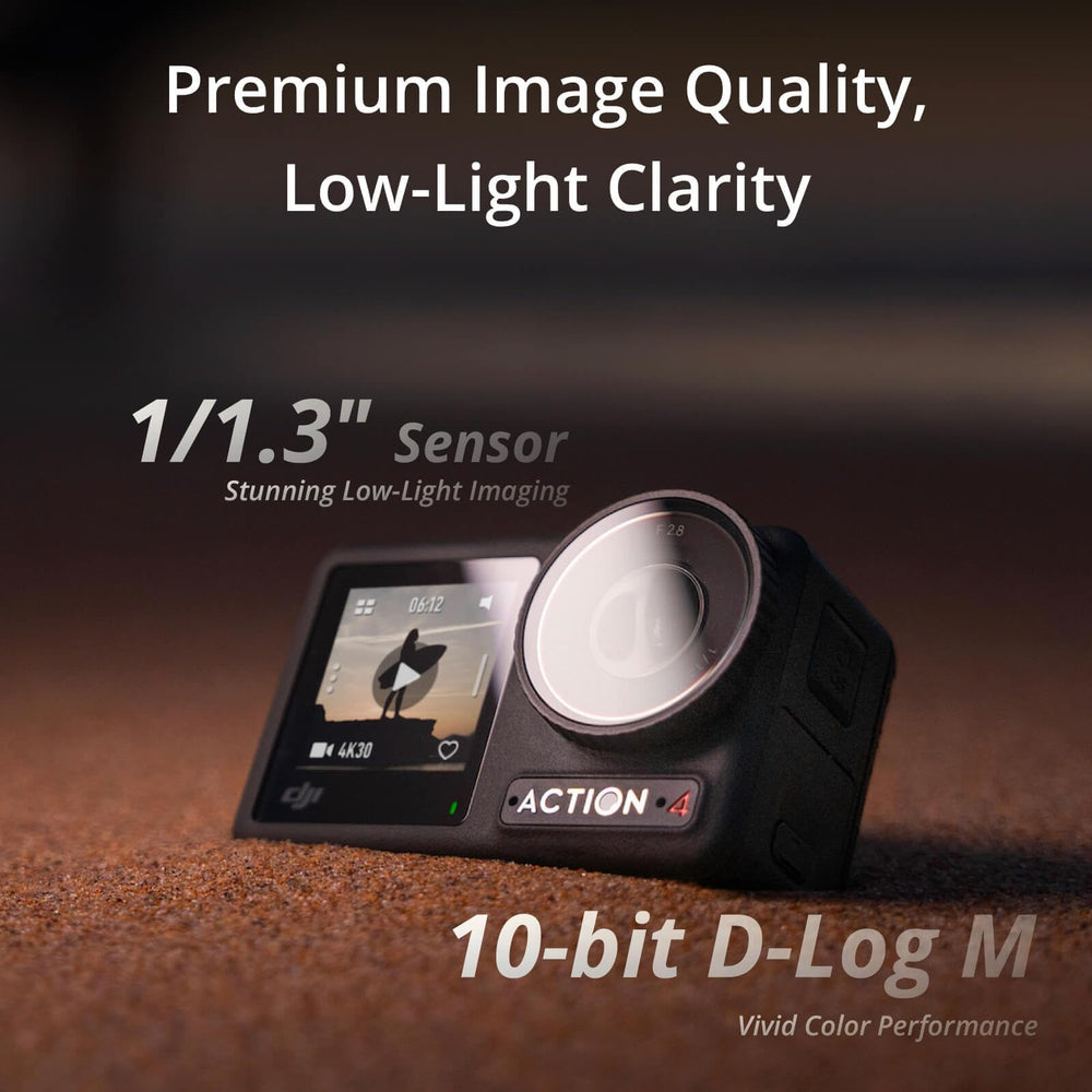 DJI Osmo Action 4 rear touchscreen display for easy framing and playback