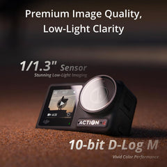 DJI Osmo Action 4 rear touchscreen display for easy framing and playback