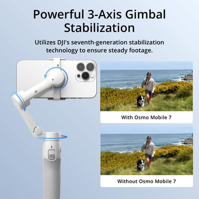 DJI Osmo Mobile 7 folded compact for travel with easy storage benefit