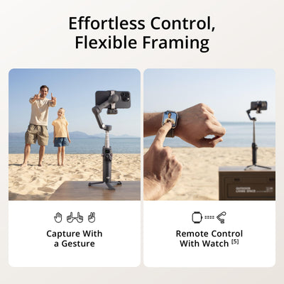 DJI Osmo Mobile 7P Arctic White kit with Mic Mini TX enhancing livestream sound