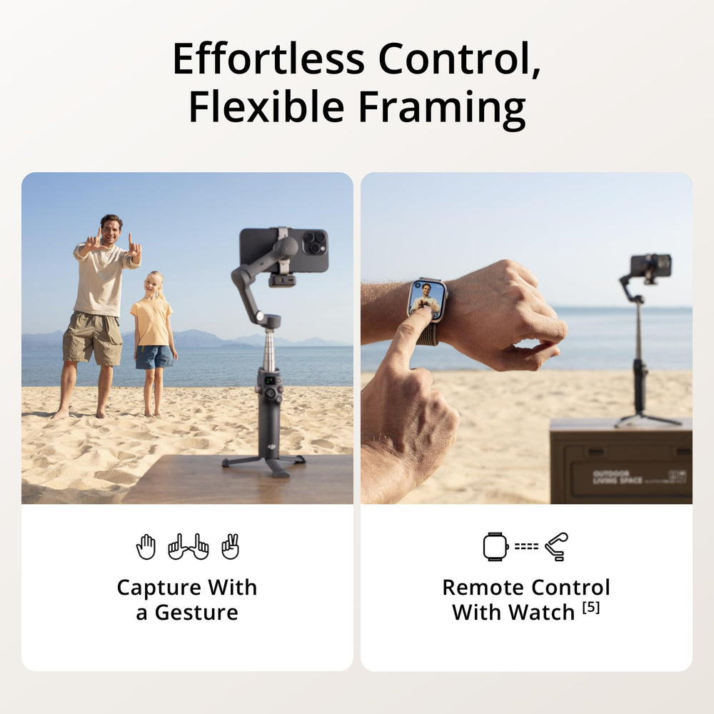 DJI Osmo Mobile 7P Arctic White kit with Mic Mini TX enhancing livestream sound