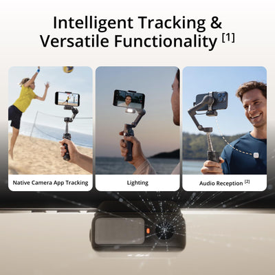 DJI Osmo Mobile 7P Multifunctional Module close-up highlighting tracking and audio