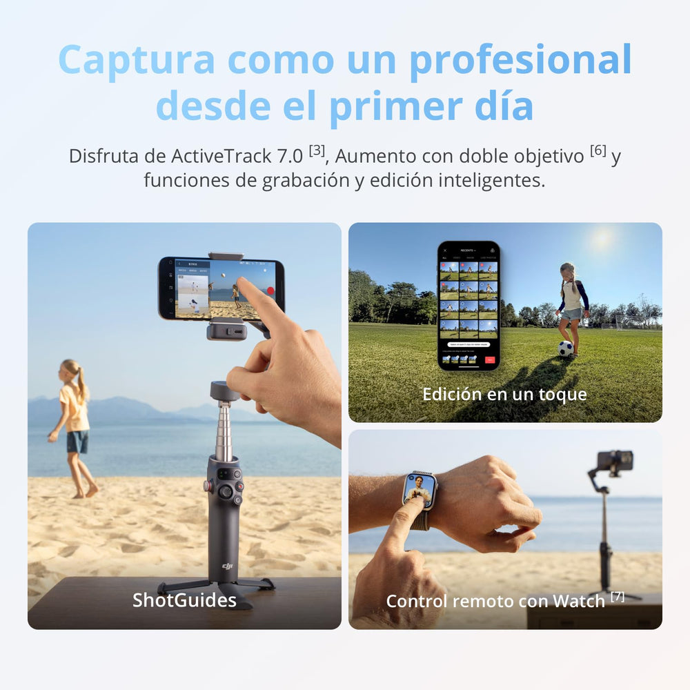 DJI Osmo Mobile 8 in-use vlogging outdoors with built-in light and tracking benefits