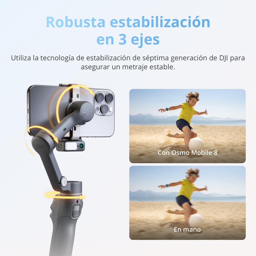 DJI Osmo Mobile 8 charging port powering a phone while recording to extend runtime