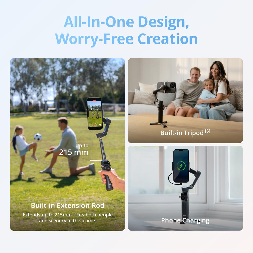 DJI Osmo Mobile 8 close-up grip highlighting comfortable handling benefit