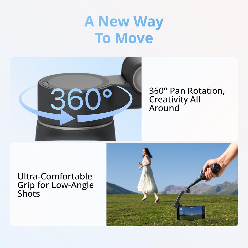 DJI Osmo Mobile 8 folded compact for travel and easy storage benefit