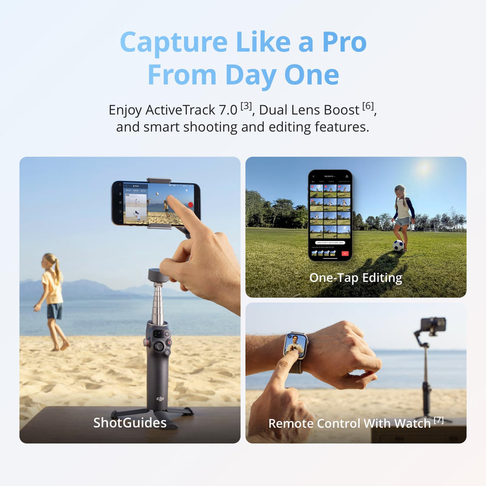 DJI Osmo Mobile 8 magnetic clamp detail showing secure phone mount benefit