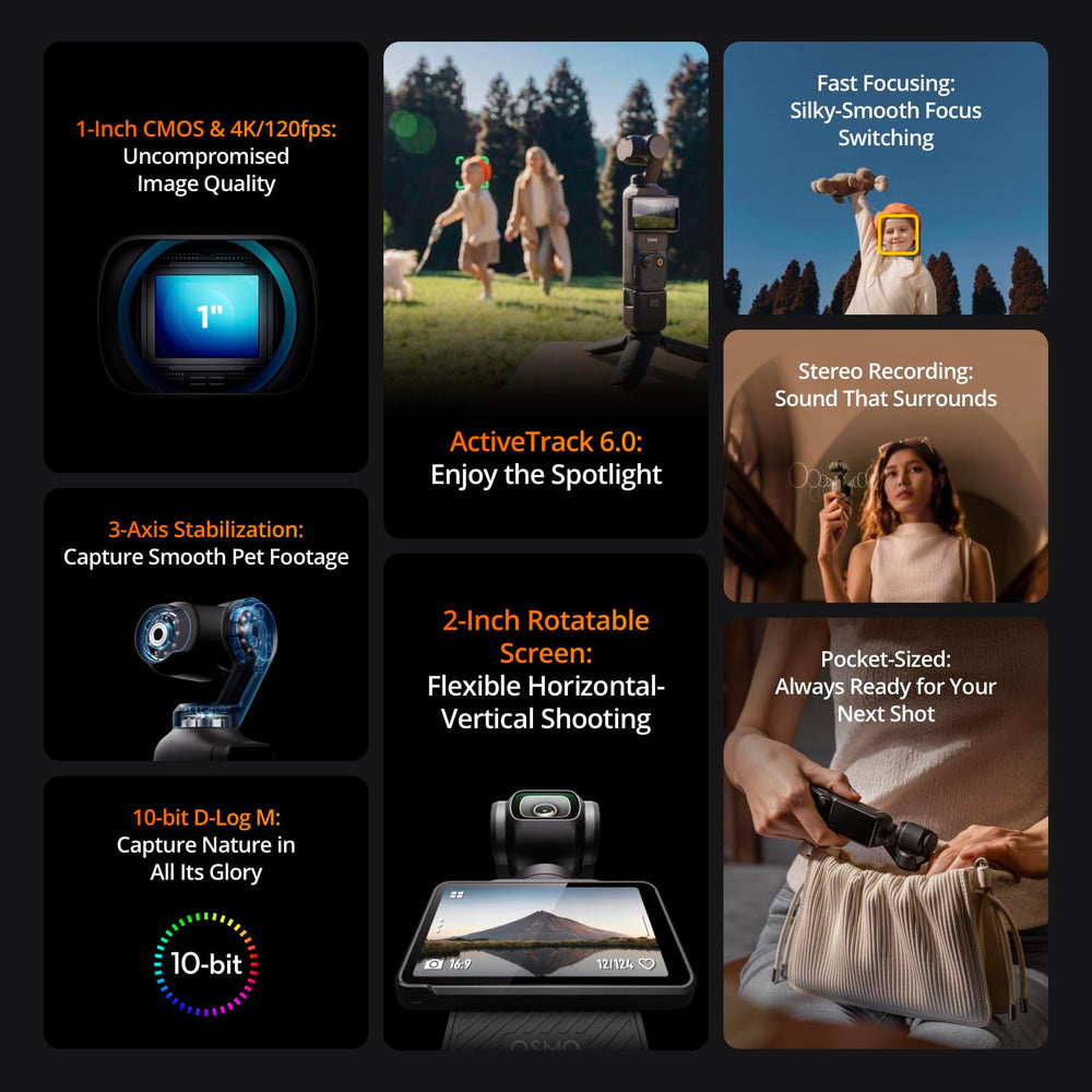 DJI Osmo Pocket 3 used on travel scene illustrating high-quality footage on the go