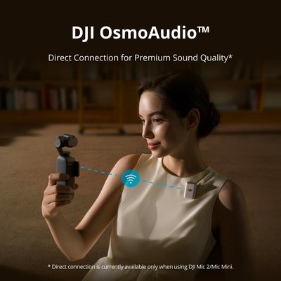 DJI Osmo Pocket 3 mounted on tripod in outdoor lifestyle scene for easy setup benefit