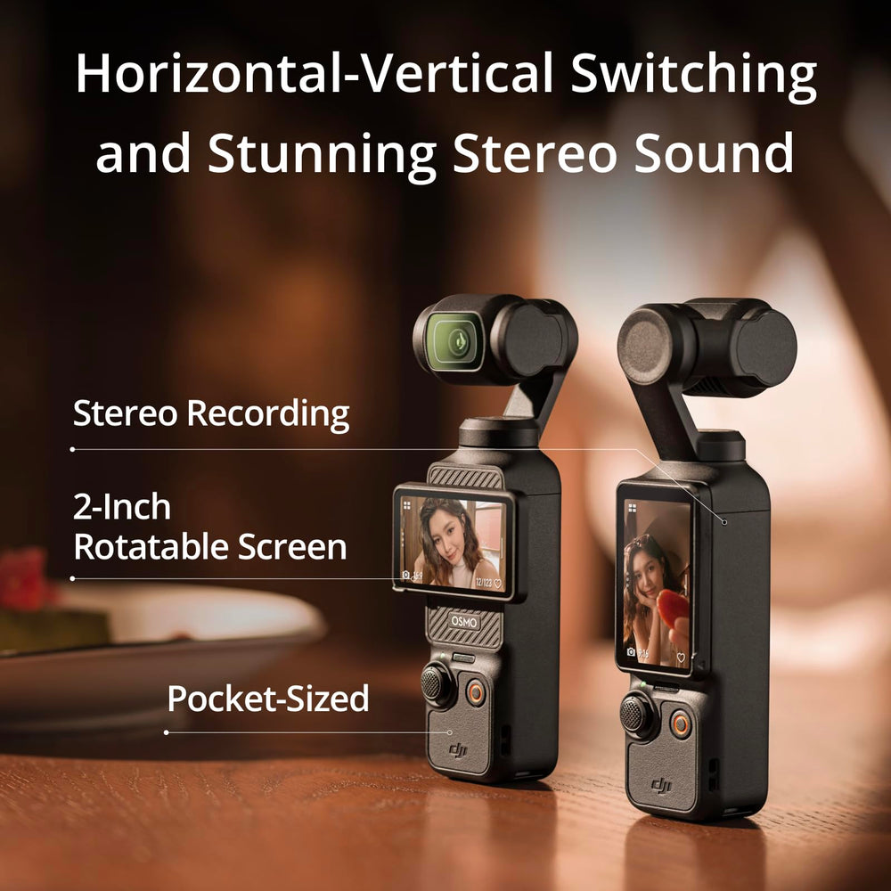 DJI Osmo Pocket 3 paired with DJI Mic 2 transmitter for clear wireless audio benefit