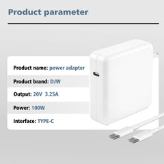 DJW primer plano del puerto USB‑C, carga rápida y conexión fiable