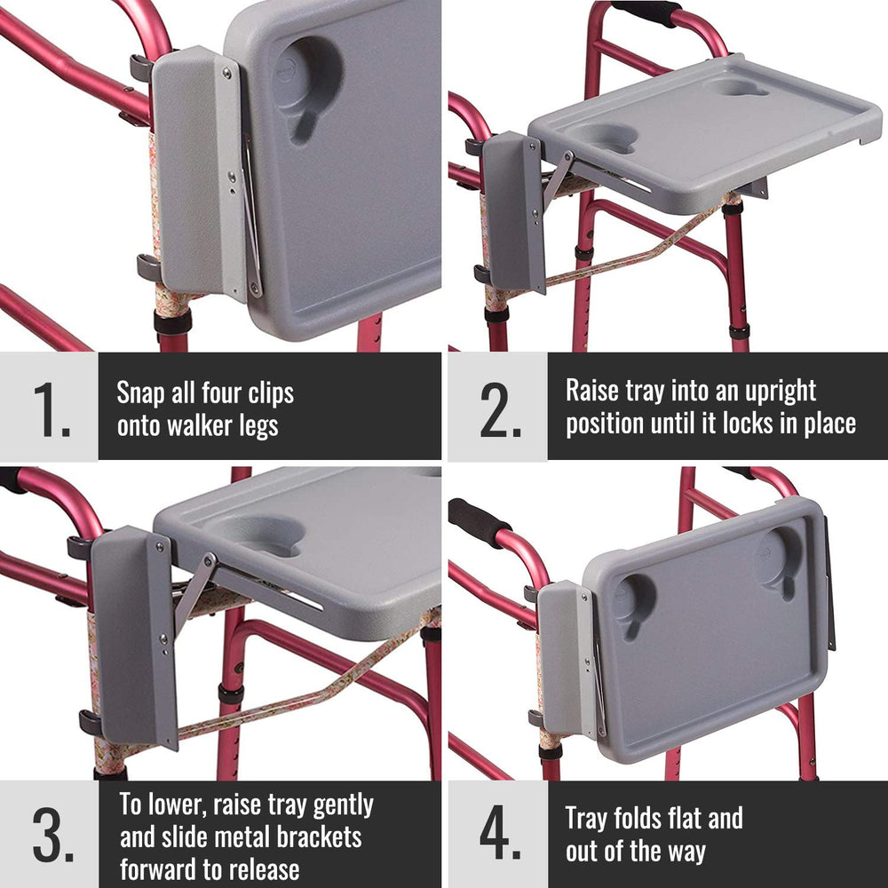 DMI tray showing scale with hands and items to illustrate size and capacity