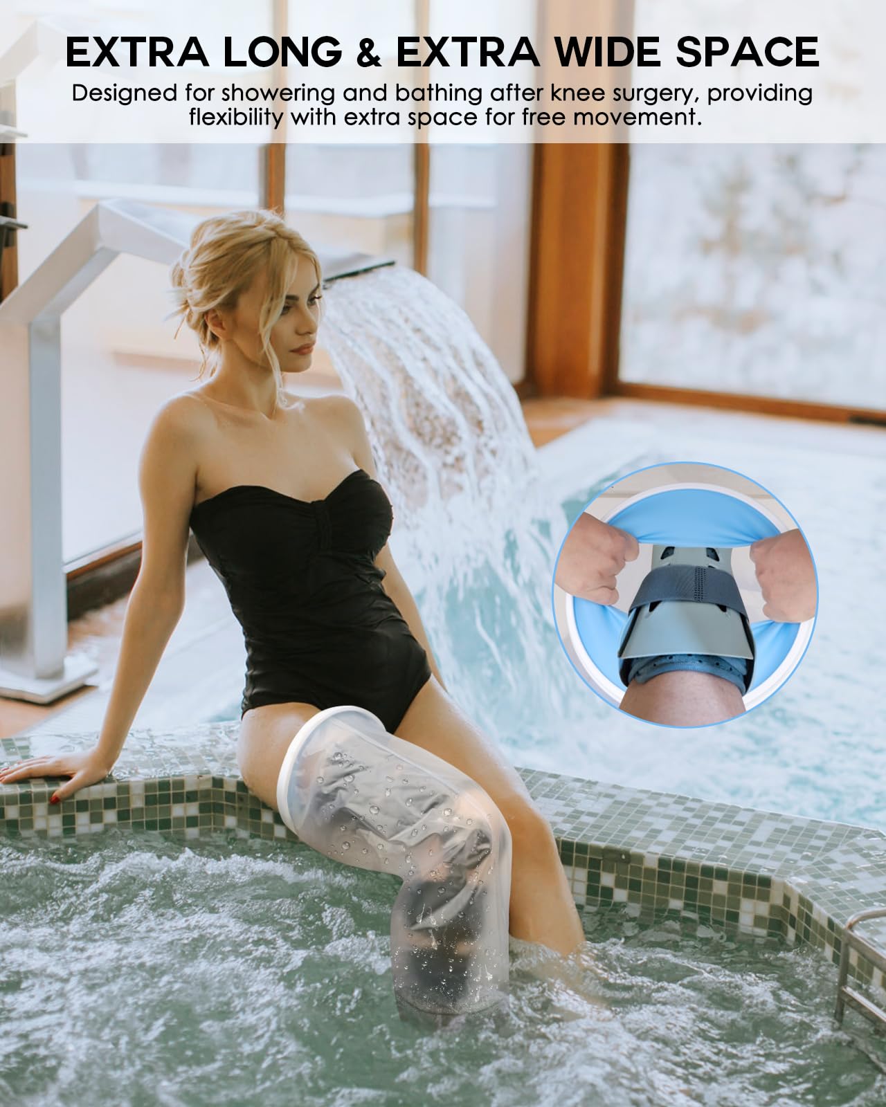 DNEOUXI uso en ducha mostrando confianza y mantenimiento de la sequedad