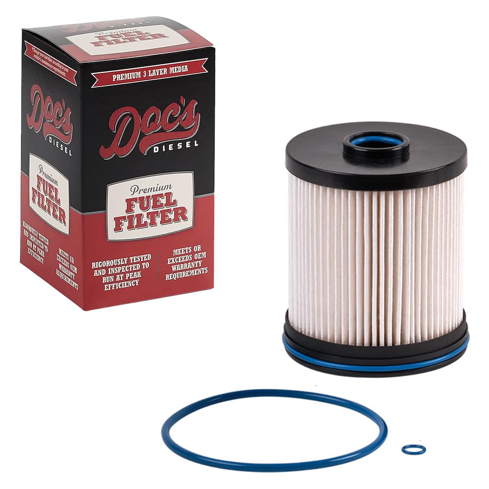 Doc's Diesel filtro frontal mostrando diseño y sellado para mayor protección