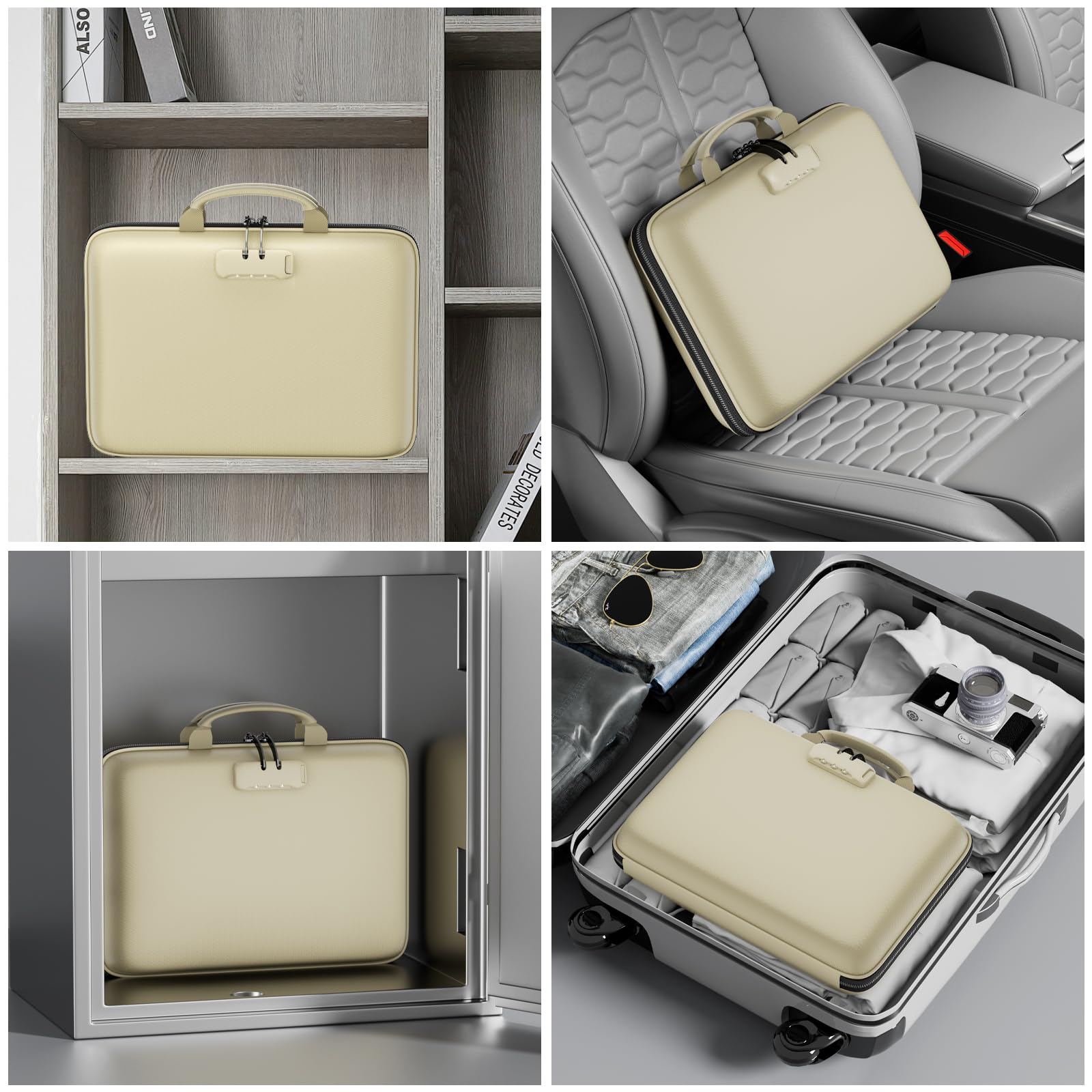 DocSafe card and passport slots closeup organizing travel and ID documents