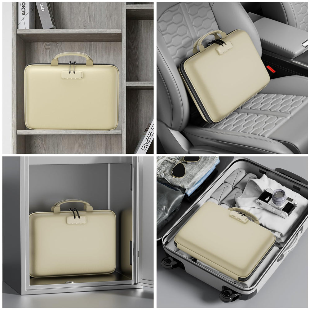 DocSafe card and passport slots closeup organizing travel and ID documents