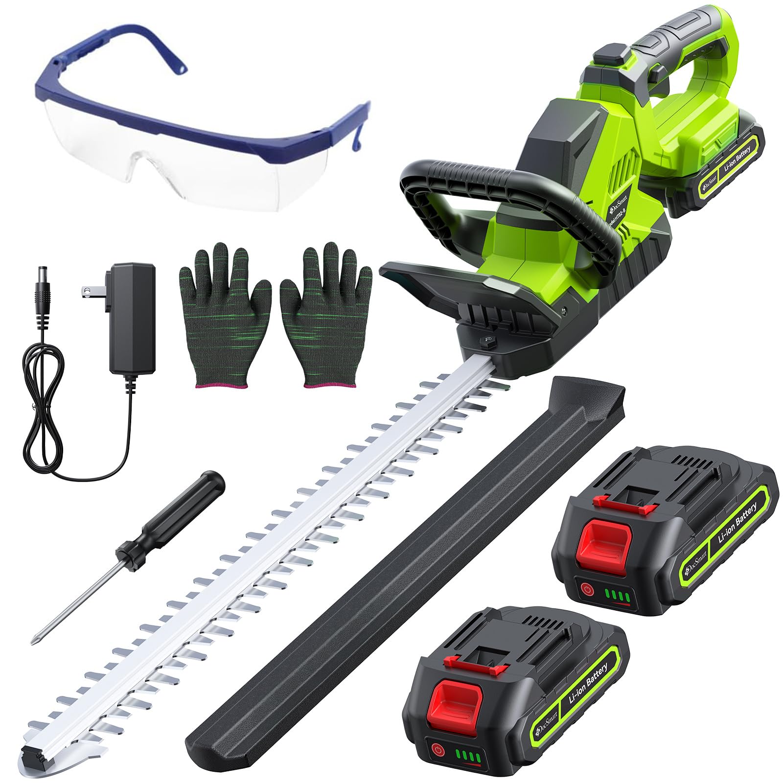 DocSmart front view showing trimmer and dual batteries for long runtime