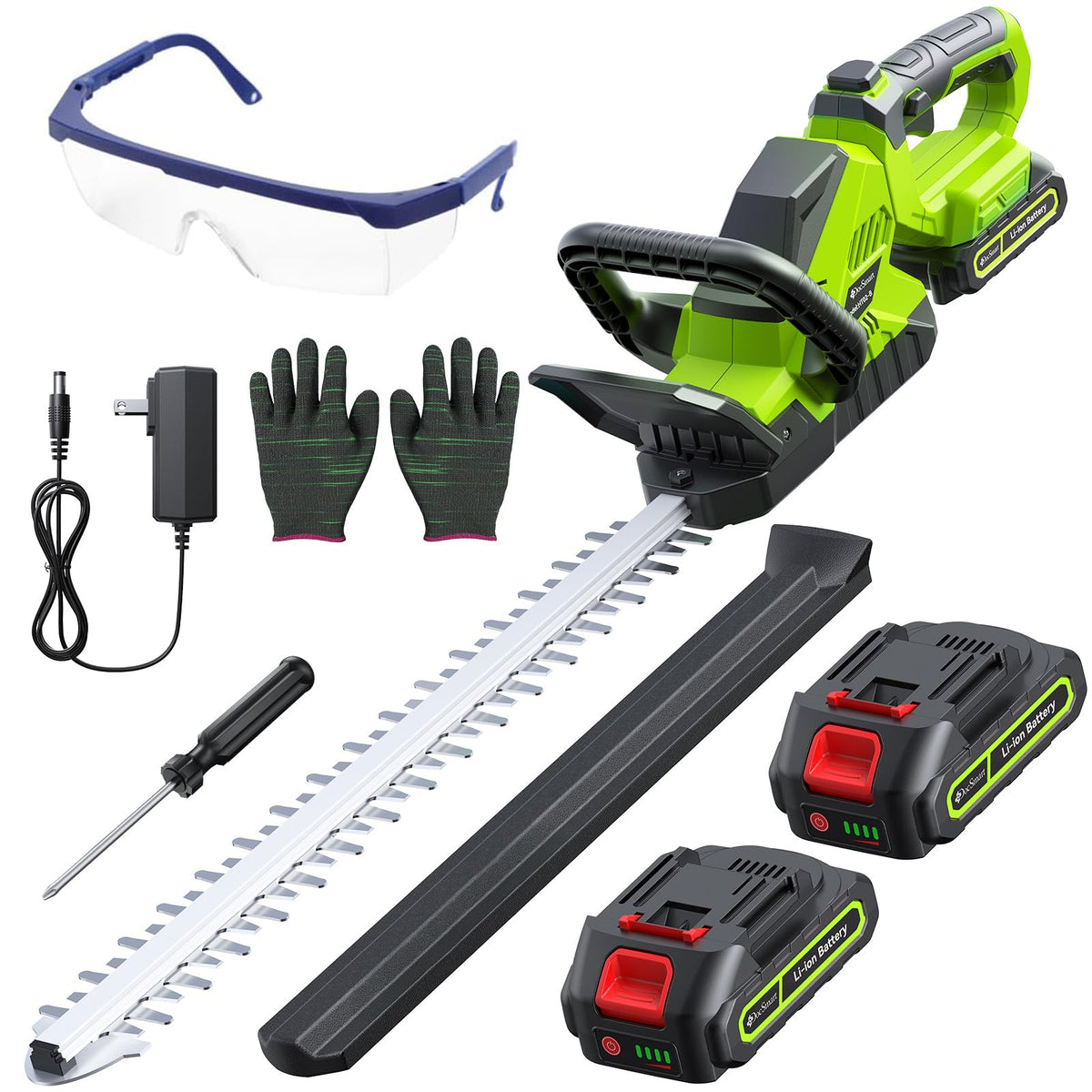 DocSmart front view showing trimmer and dual batteries for long runtime