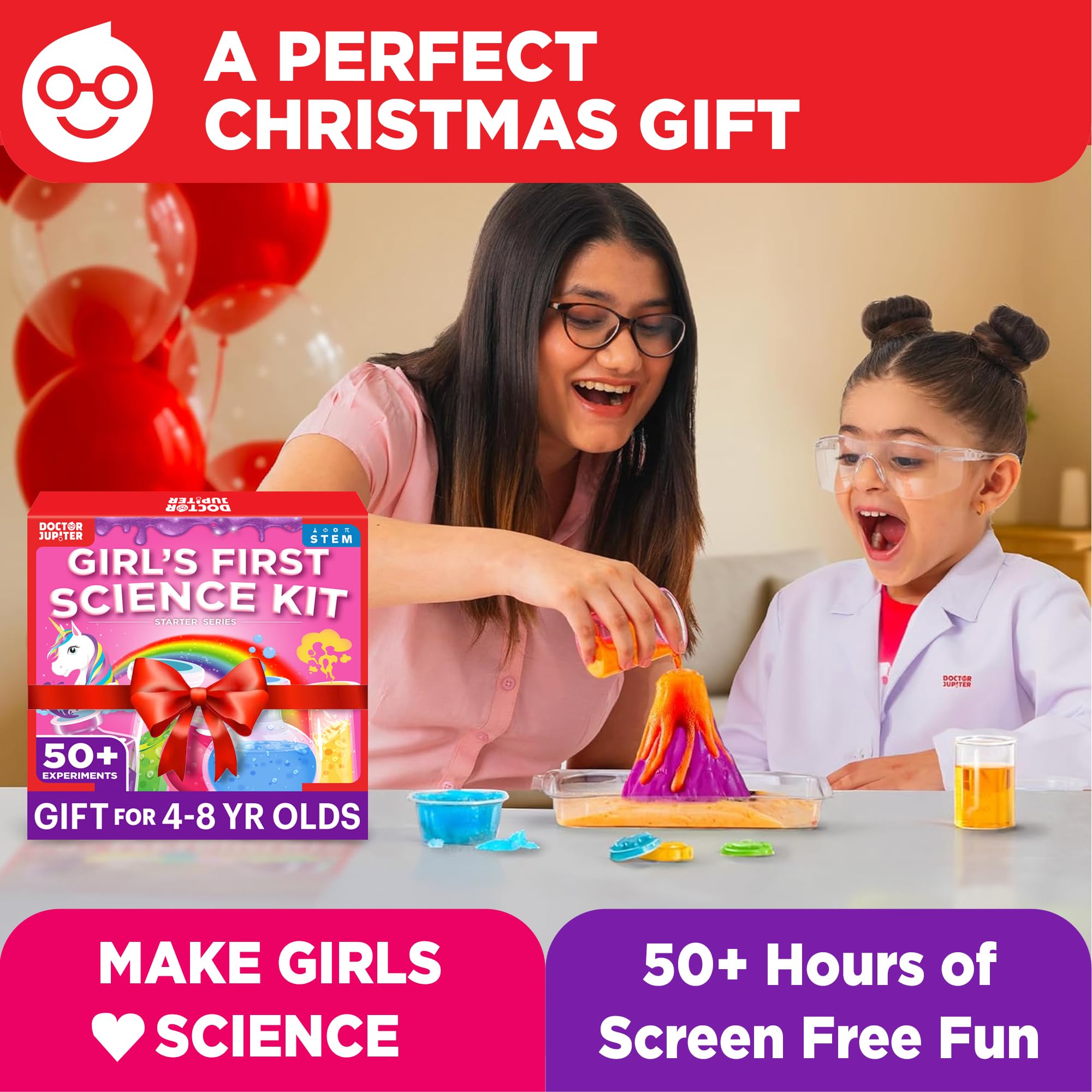 Doctor Jupiter parent and child playing together, promotes shared STEM bonding