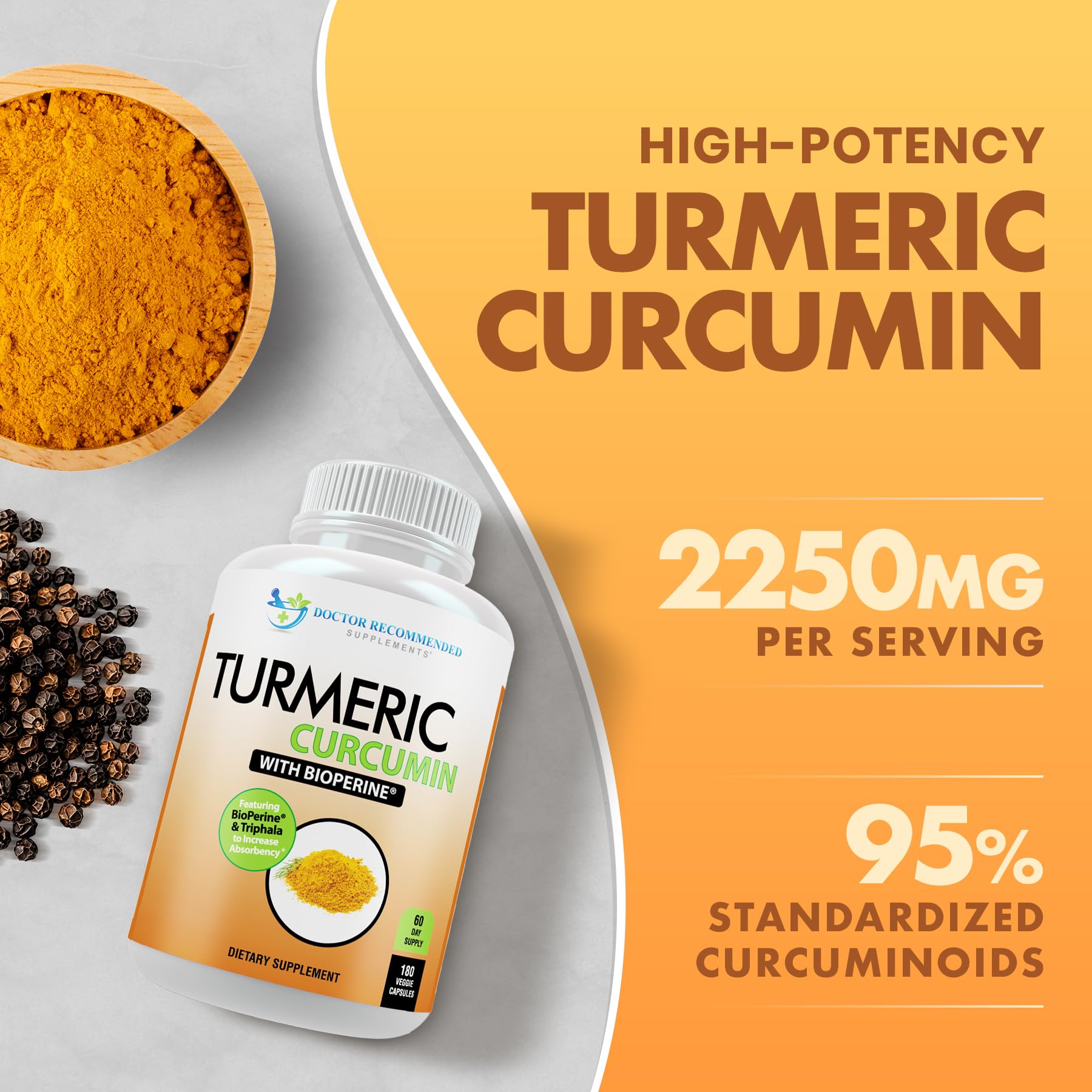 DOCTOR RECOMMENDED SUPPLEMENTS cápsulas apiladas veganas fáciles de tragar