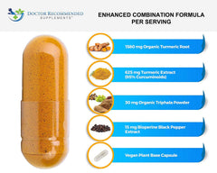 DOCTOR RECOMMENDED SUPPLEMENTS polvo de cúrcuma orgánico en primer plano