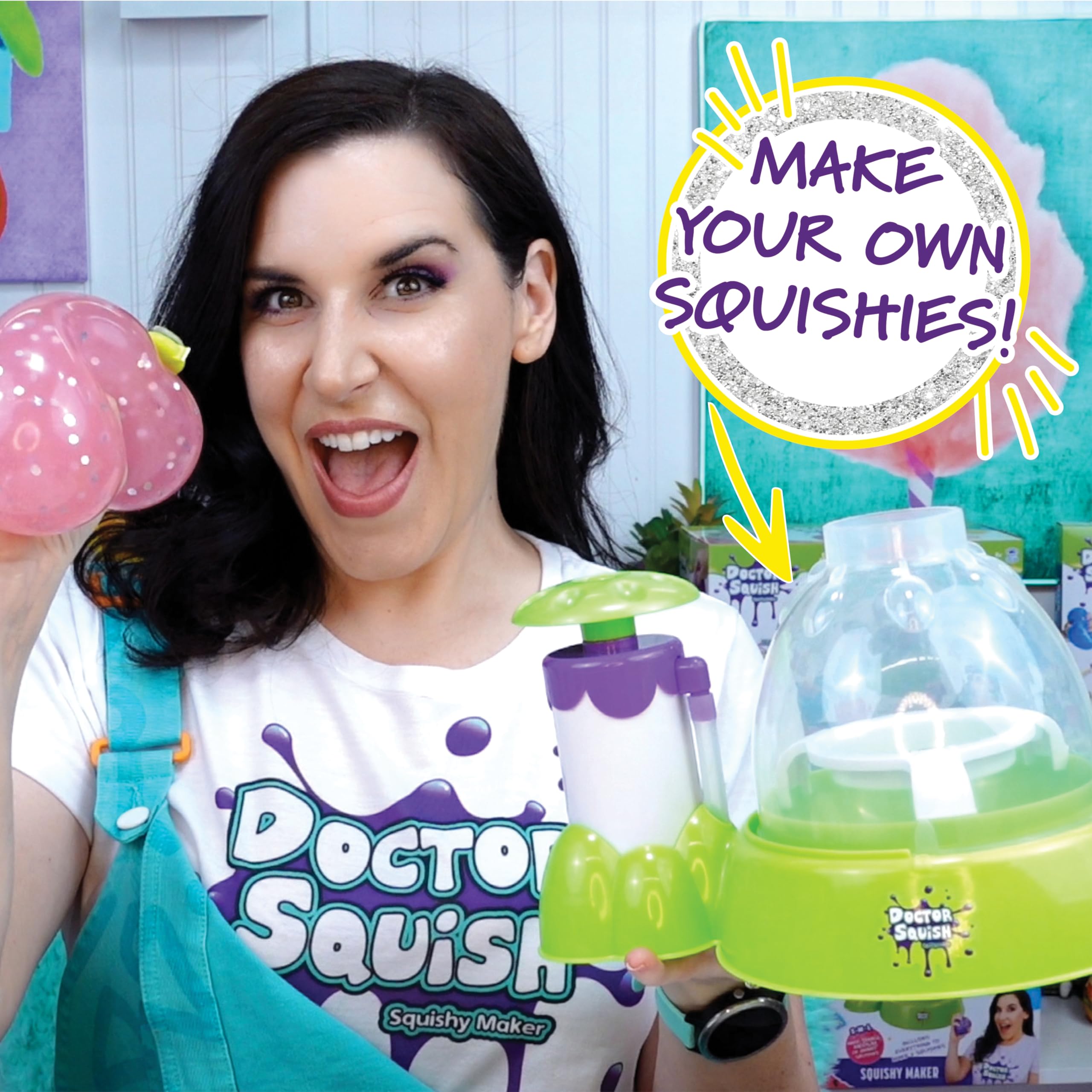 Doctor Squish cuchara dosificadora con polvo de slime y precisión al medir