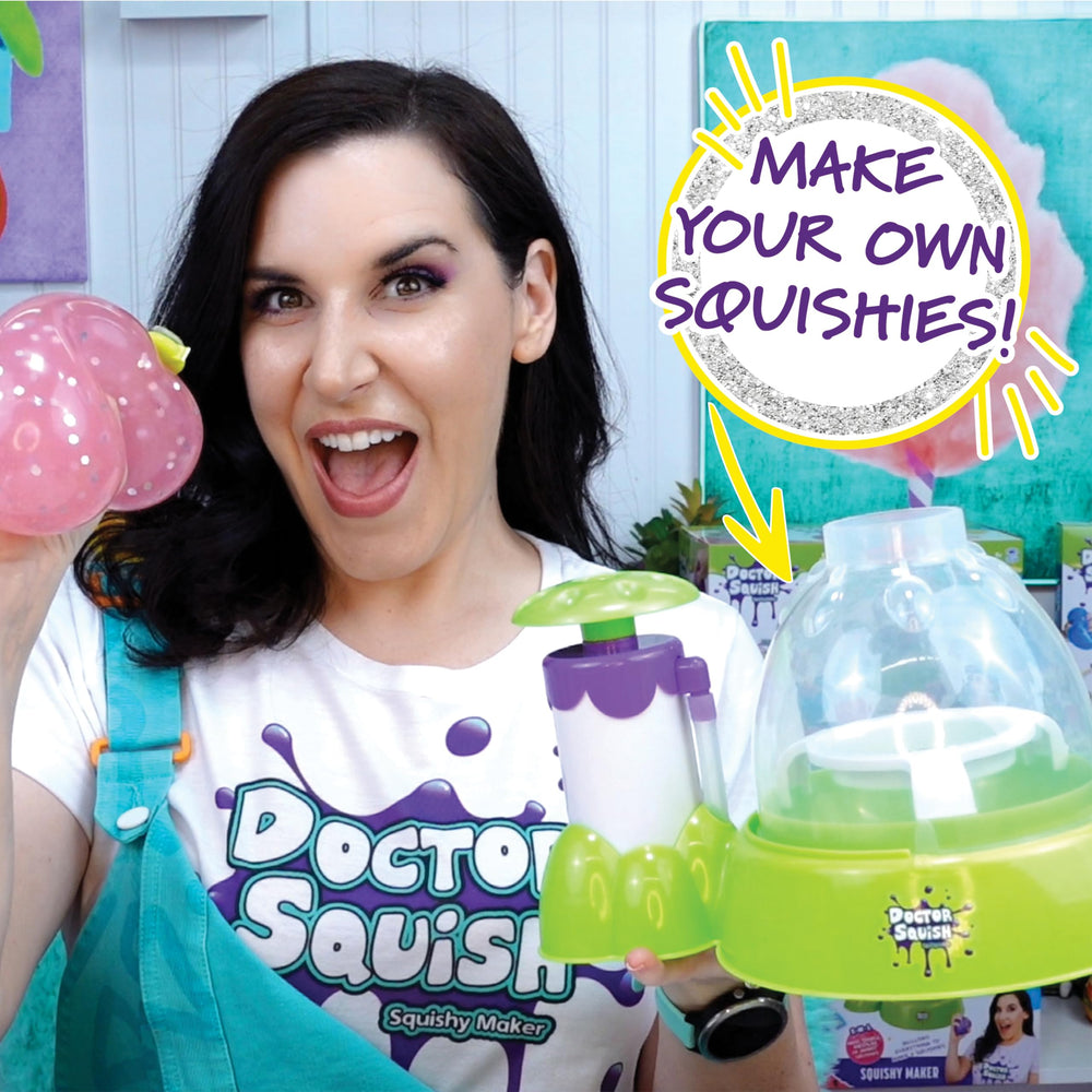 Doctor Squish cuchara dosificadora con polvo de slime y precisión al medir