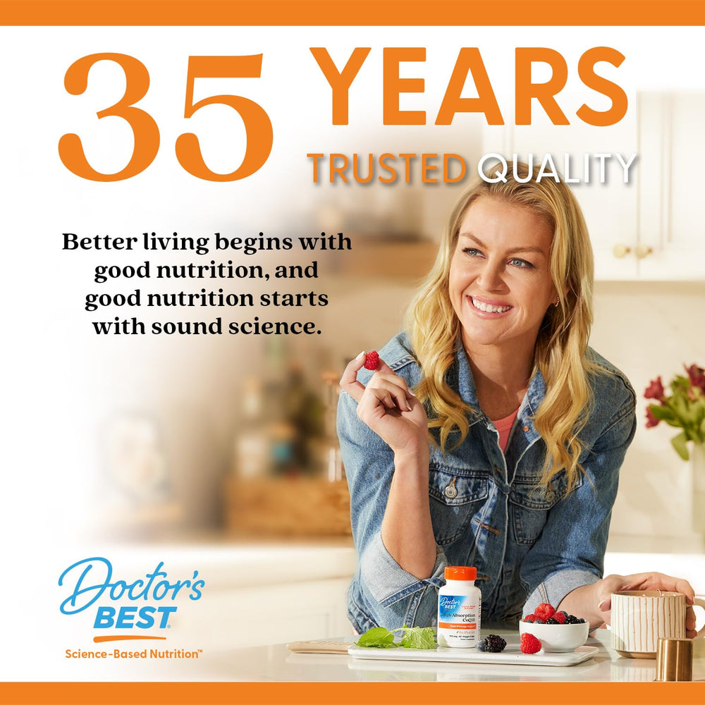Doctor's BEST etiqueta con información de 3.000 GDU y lista de ingredientes