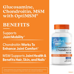 Doctor's Best capsule close-up highlighting OptiMSM purity and supplement texture