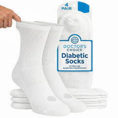 Doctor's Choice frente del paquete mostrando 4 pares y talla X-Large