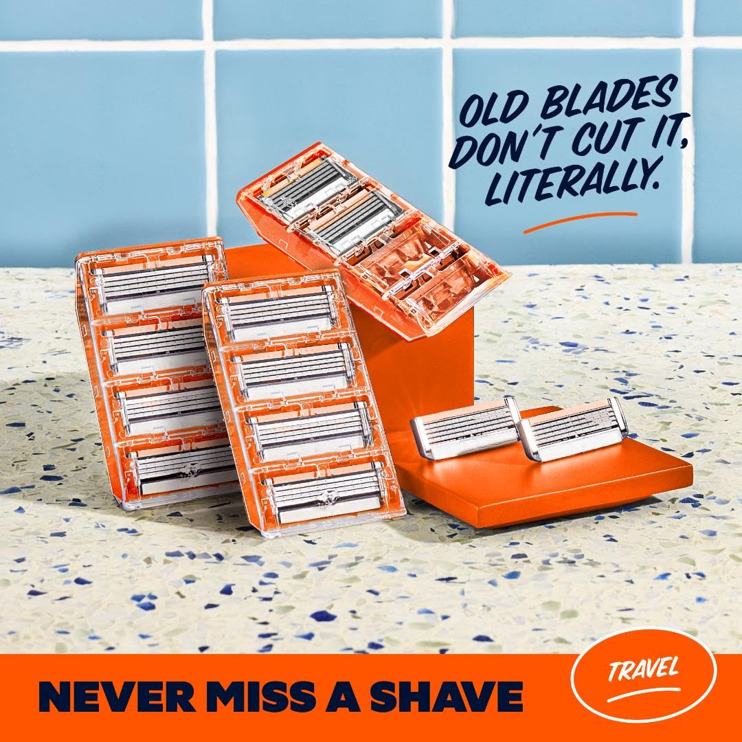 Dollar Shave Club comparación de tamaño con moneda para ver escala del kit