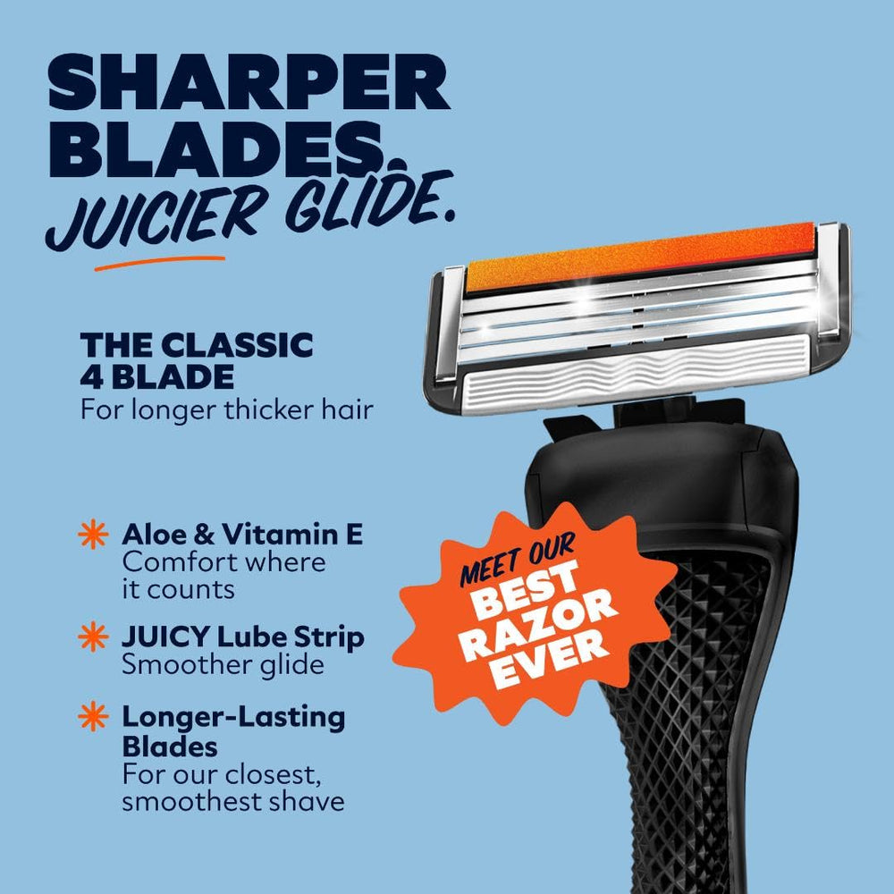Dollar Shave Club funda gris protectora sobre el cabezal, protege las cuchillas