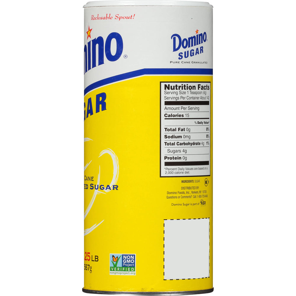 Domino granulated sugar texture close-up showing fine crystals for smooth baking