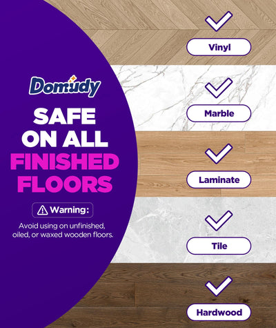Domudy pad secured on Wet Jet head demonstrating strong hook-and-loop fit