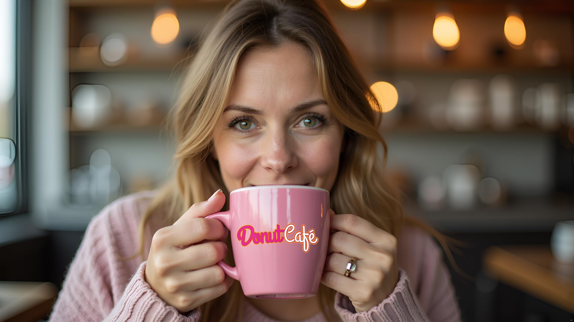 Donut Café certifications and ingredient list emphasizing Non-GMO gluten-free